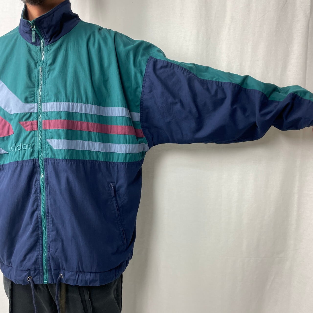 80年代 adidas アディダス ポリエステル×コットン トラックジャケット