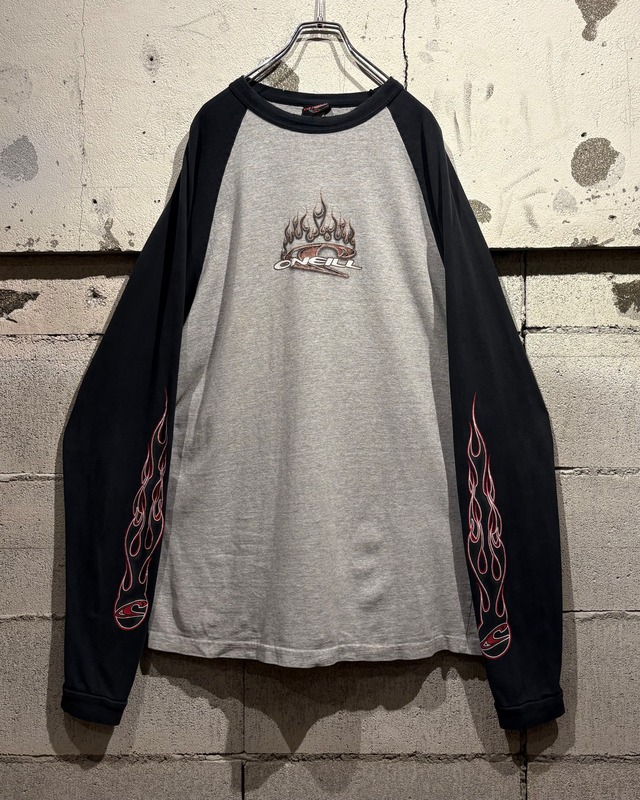 【Caka otto】“O’NEILL” Flame Logo Design Vintage L/S T-Shirt