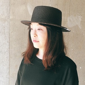 Panama Black Porkpie Hat  パナマ ポークパイハット 黒　　帽子