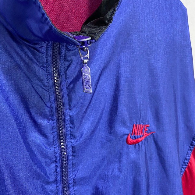90s NIKE ナイキ 銀タグ ナイロンジャケット マルチカラー L