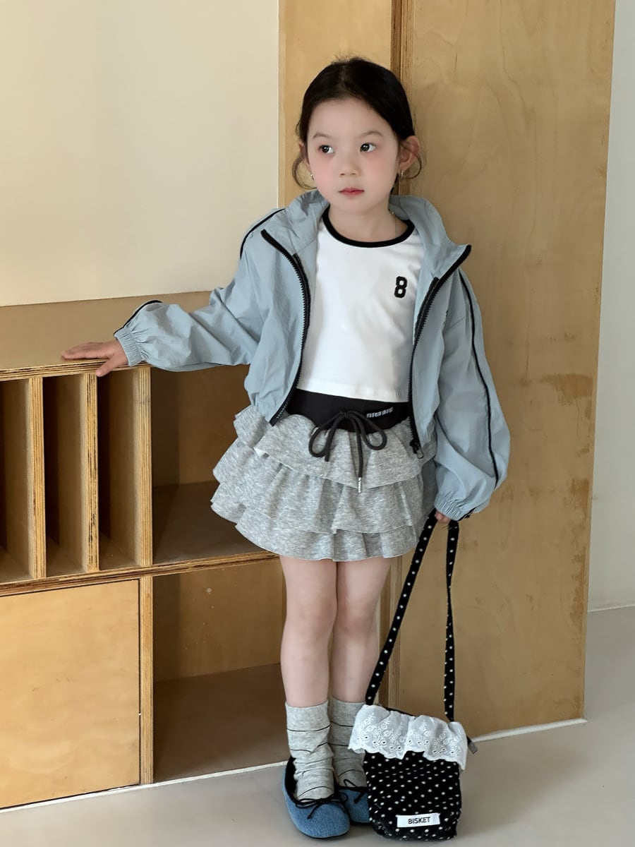 サイドラインショート丈ロゴジャケット