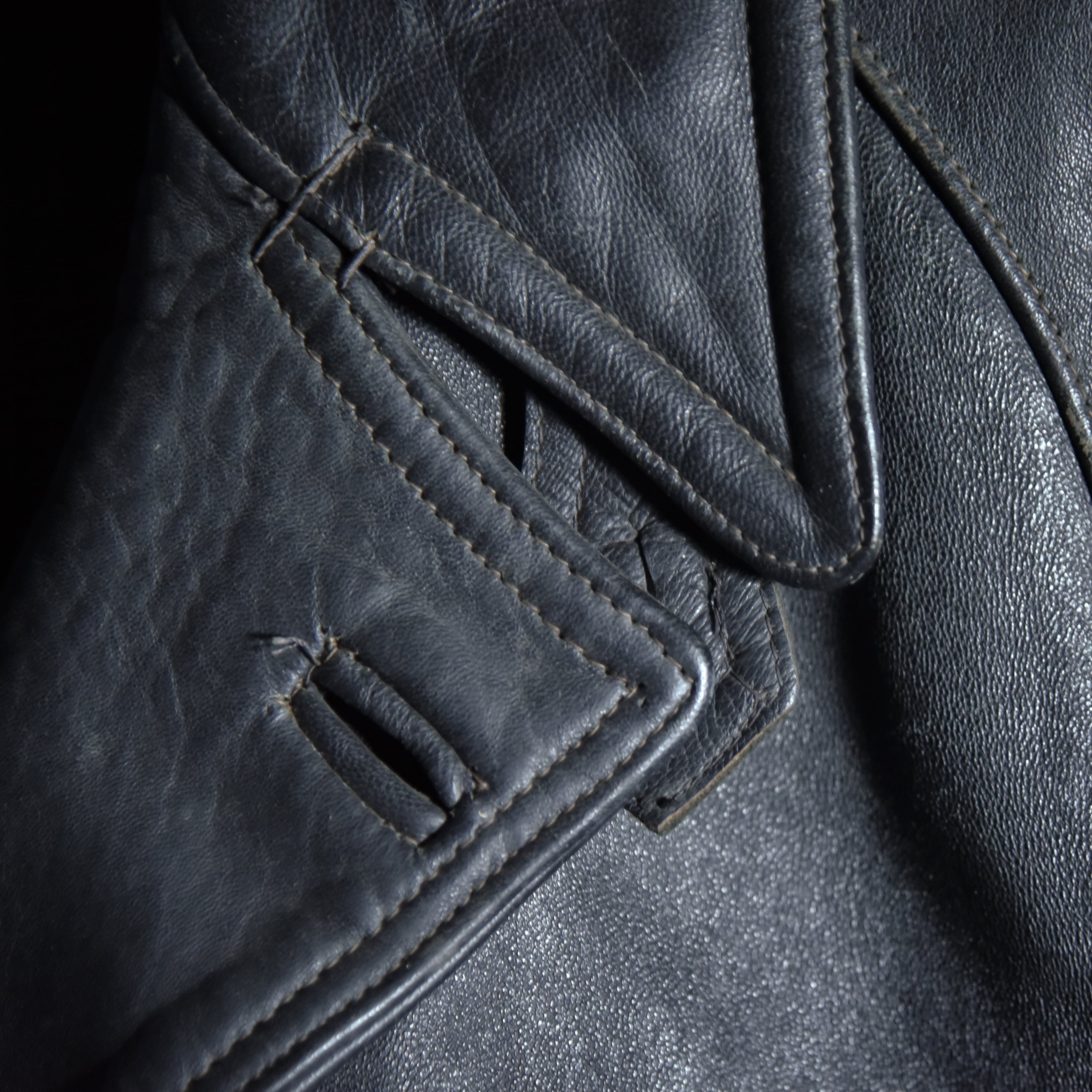 70s French Army Leather Coat フランス軍 レザー コート | mark