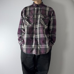 80s FIVE BROTHER Flannel Shirt Quilting Lining "made in USA" 2XL 古着