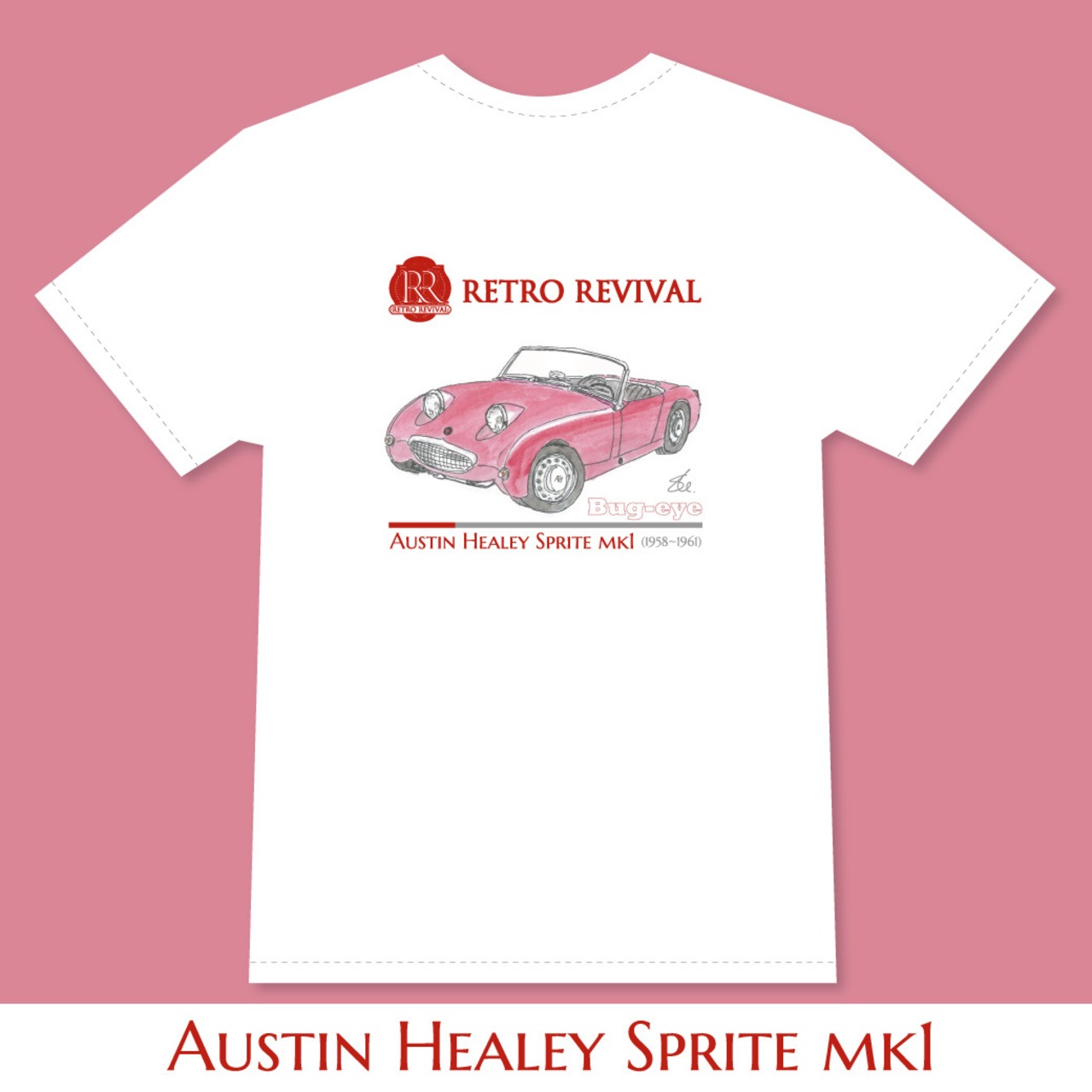 Austin Healey Sprite mk1 T-Shirts｜オースチン　ヒーレー　スプライト　 / Red