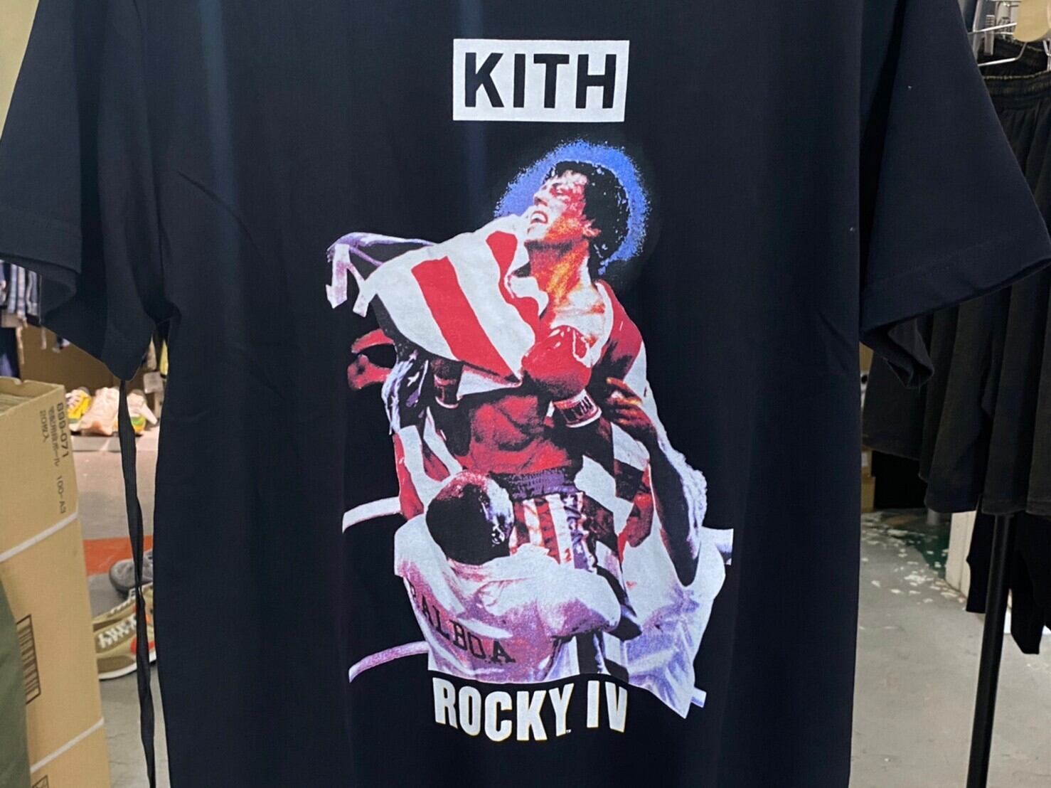 KITH × ROCKY IV Vintage Tee SMALL BLACK KH030162-001 57526 | BRAND 