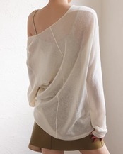 Long Sleeve Dolman Sleeve Drop Shoulder Knit L0043