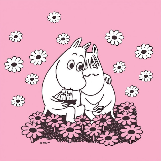 【ムーミン】バラ売り1枚 ランチサイズ ペーパーナプキン MOOMIN LOVE ピンク