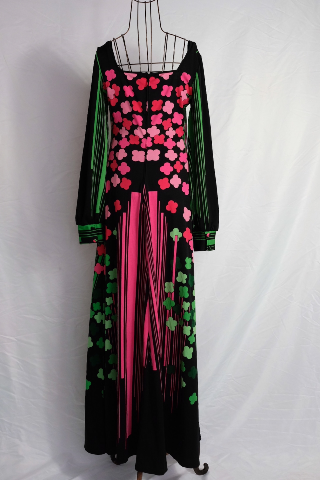Square neck long dress Made in Italy