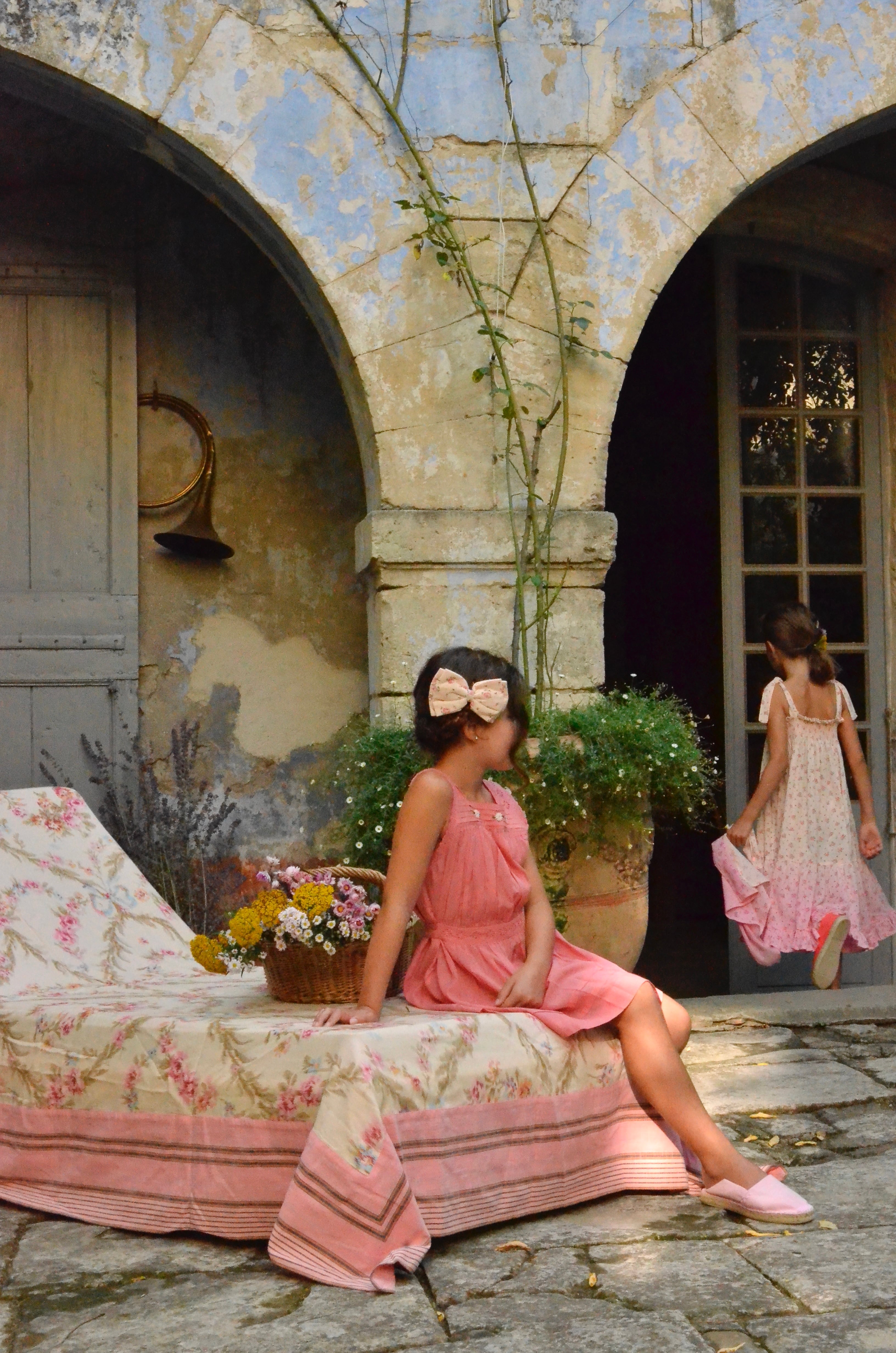 BONJOUR DIARY Skirt dress with Scarf Rosa Bloom Print crepe BONJOUR DIARY Skirt dress with Scarf Rosa Bloom Print crepe