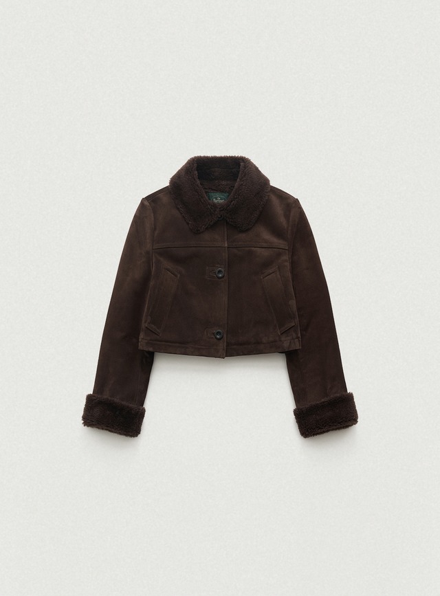 1月初旬発送 [The Barnnet] Brown Mont Blanc Cropped Shearling Jacket 正規品 韓国ブランド 韓国通販 韓国代行 韓国ファッション 日本 店舗 ザ バーネット