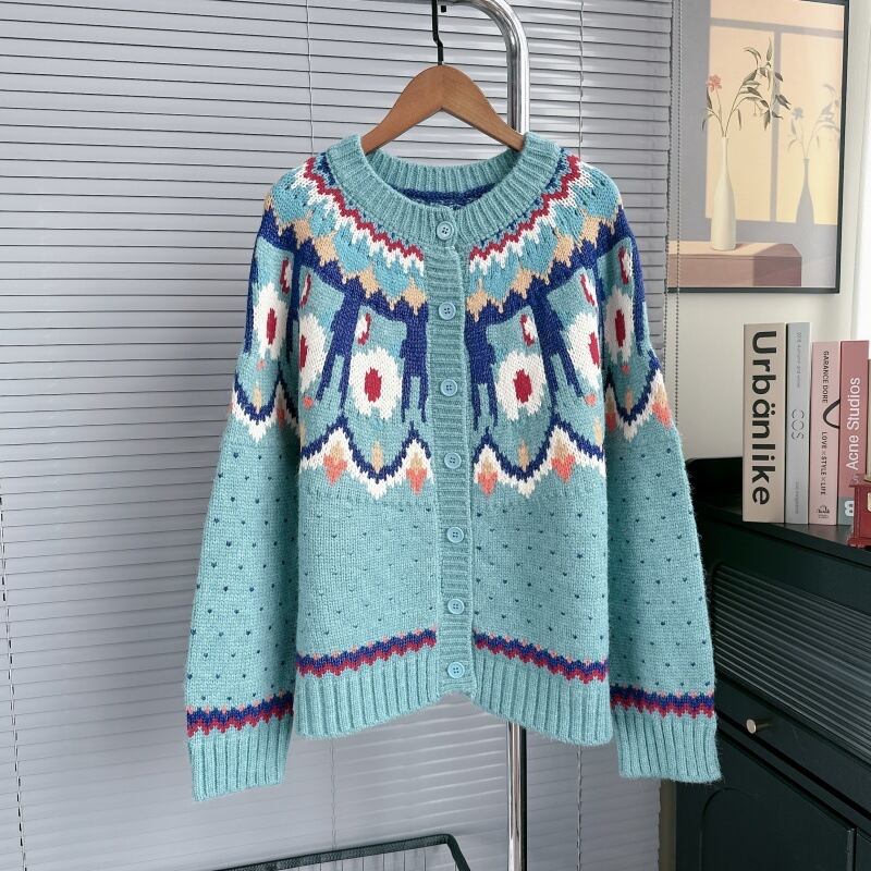 【outer】ジャカードニットカーデ M33262