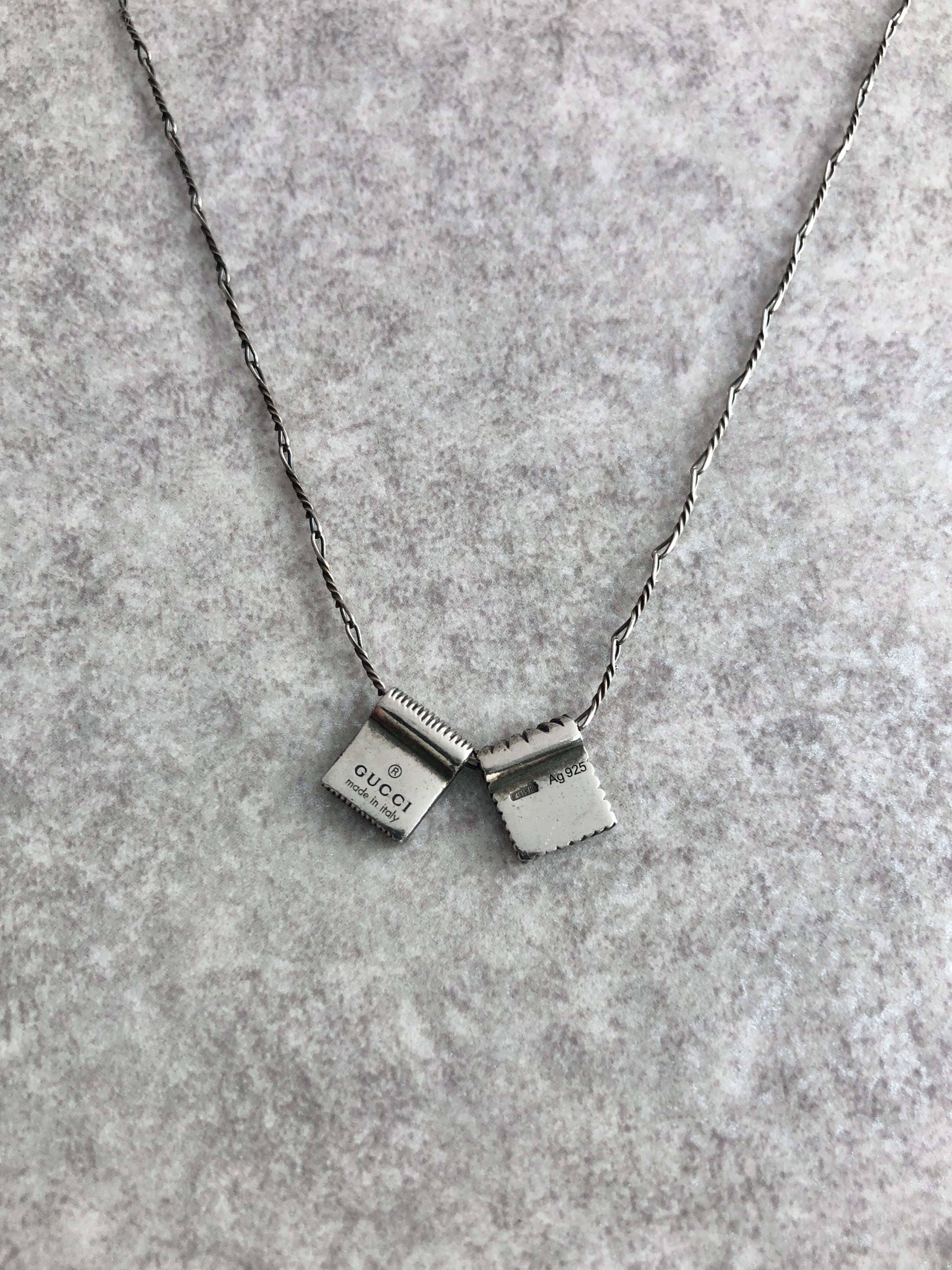 GUCCI グッチ ネックレス シルバー インターロッキングG 925 ハート