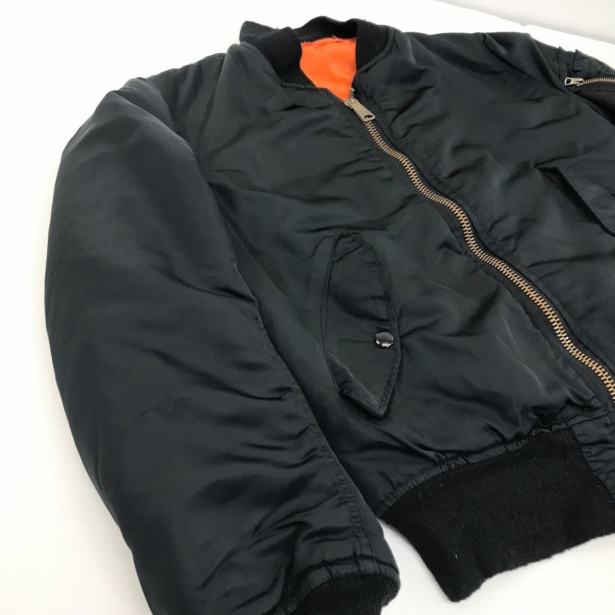 ALPHA アルファ- 90年代 USA製 MA-1 FLIGHT JACKET BLACK