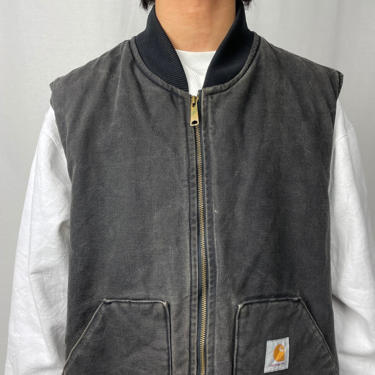 90年代 USA製 Carhartt カーハート ダック地 ワークベスト 