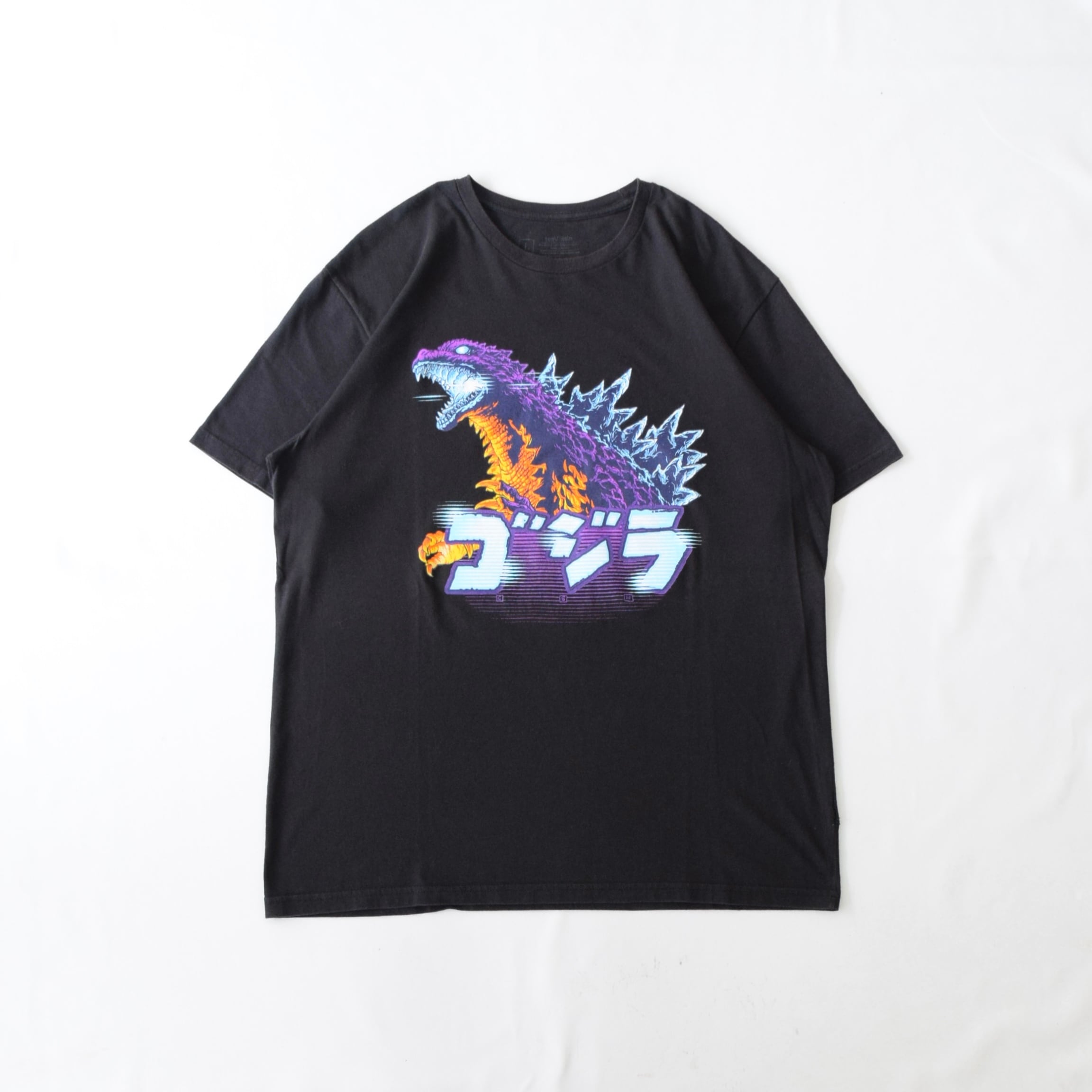 90's USA製 モーションロゴプリントTシャツ メンズL ホワイト