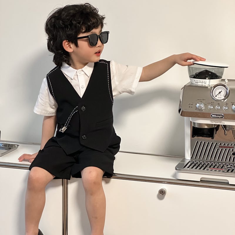 予約」90-160cm 男の子 半袖フォーマル 4点セット | 子供服のMurababy