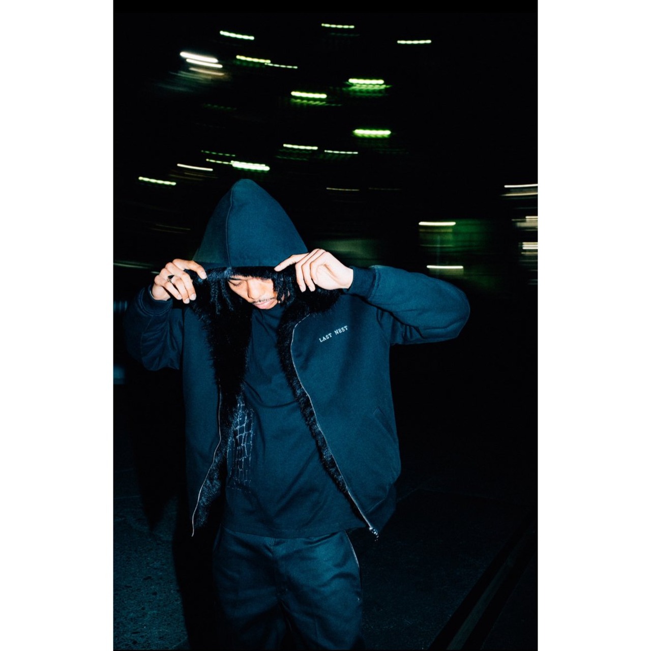 LAST NEST / reversible fur hoodie