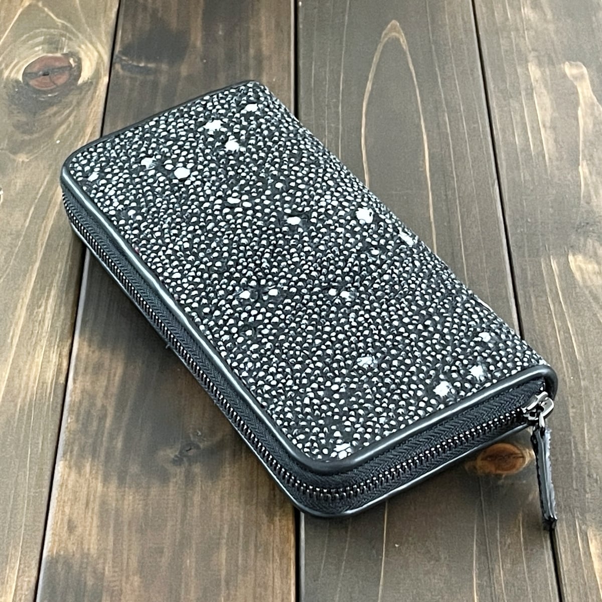 スタースティングレイ × リザード 長財布 ブラック | CUERO DELICADO