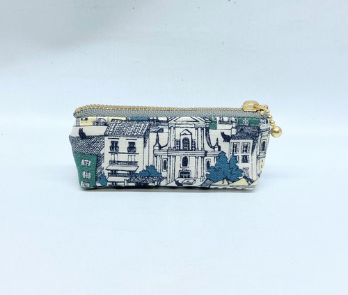 印鑑ポーチ　ミニポーチ　黒猫の散歩｜とりさん工房ーかわいいハンドメイドポーチ