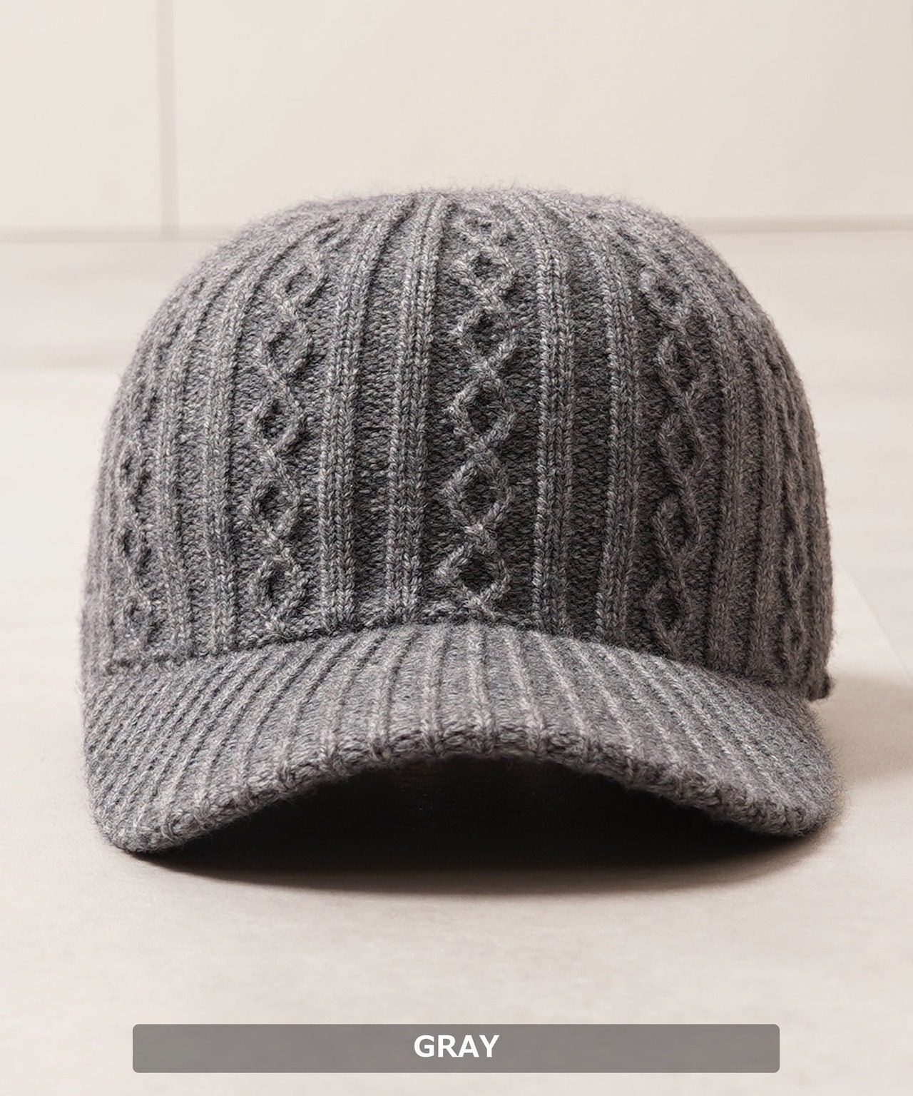 ◆ケーブル編み ニットキャップ◆ch-25114