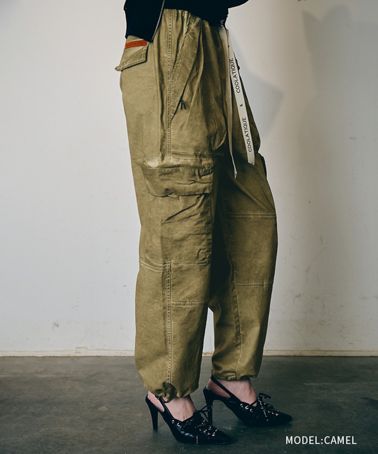 【直営限定ITEM】COOLAロゴヴィンテージワークパンツ (CAMEL) CQ-48052H