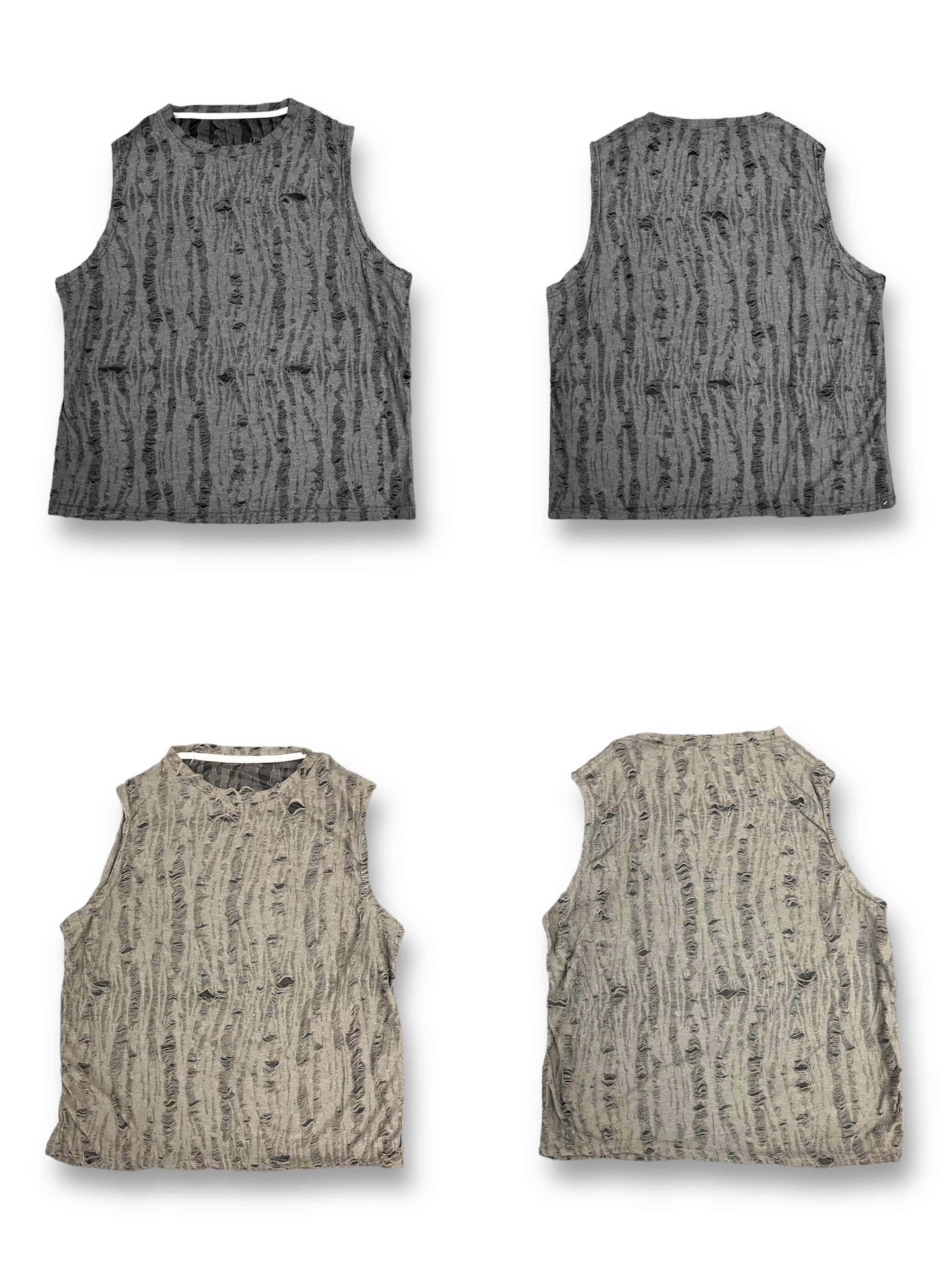 【PLANET STUDIO】tear damage sleeveless(2colors)