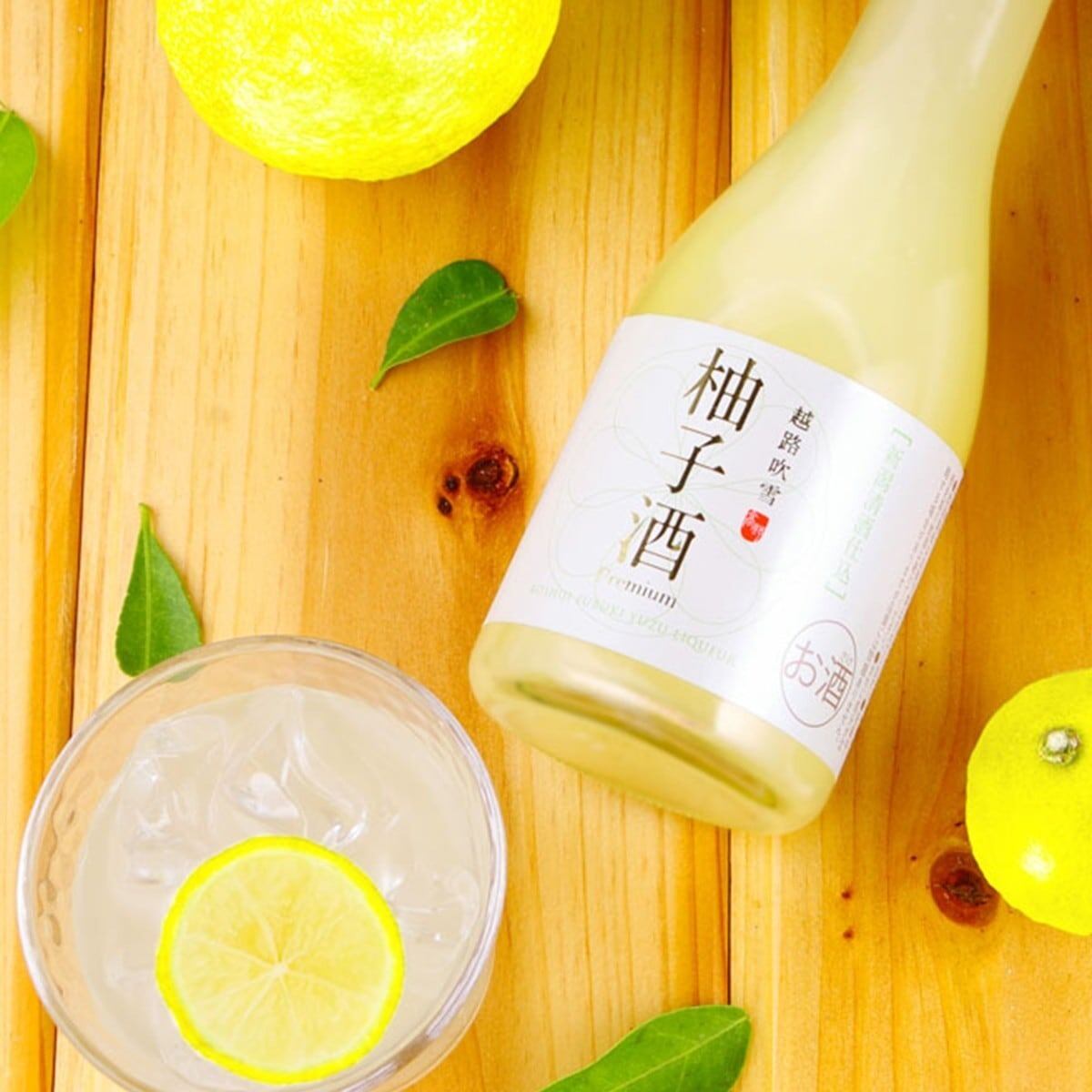 越路吹雪 柚子酒 プレミアム 新潟清酒仕込み 180ml 新潟 高野酒造