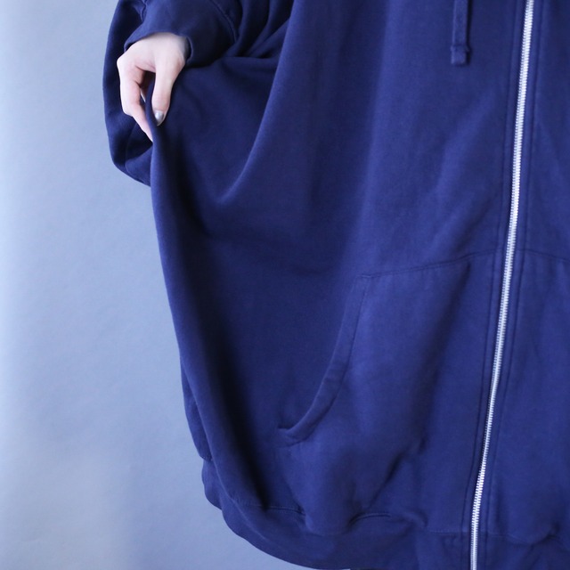 "KING SIZE" XXXXXXXXL super over silhouette zip-uo sweat parka