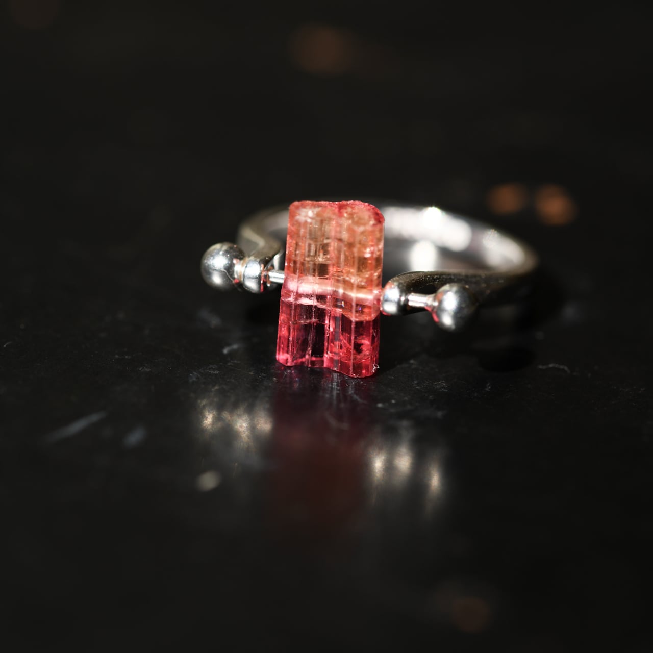トルマリン 鉱物原石 シルバー925 リング 指輪 天然石 アクセサリー