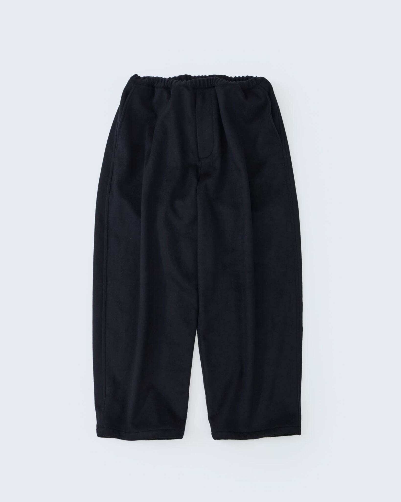 THE DAY】WOOL CASHMERE DRAWSTRING PANTS_BLACK | marfa store