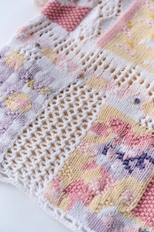 Botanical motifs cotton sweater