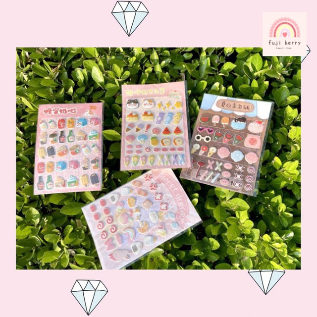 【ぬい小物】ぬいシール  20cm／15cmぬいぐるみ用 ステッカー 撮影小物