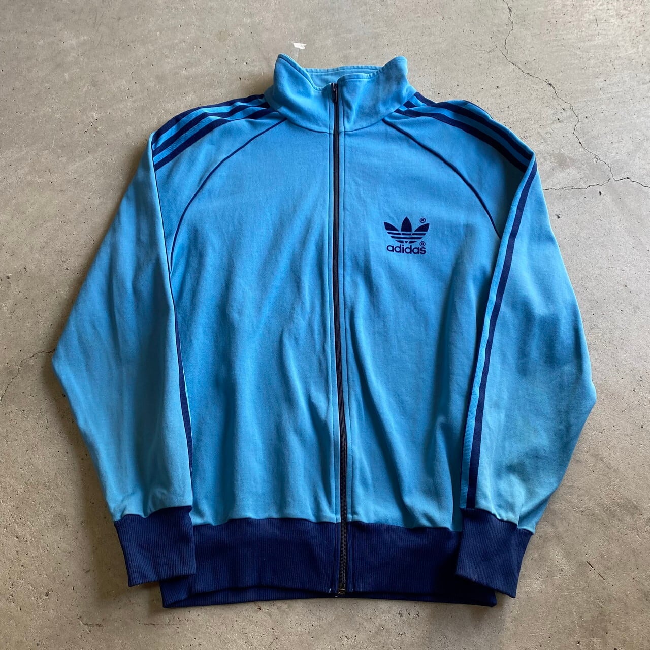 80年代 香港製 adidas アディダス トレフォイル ロゴ フロッキー  