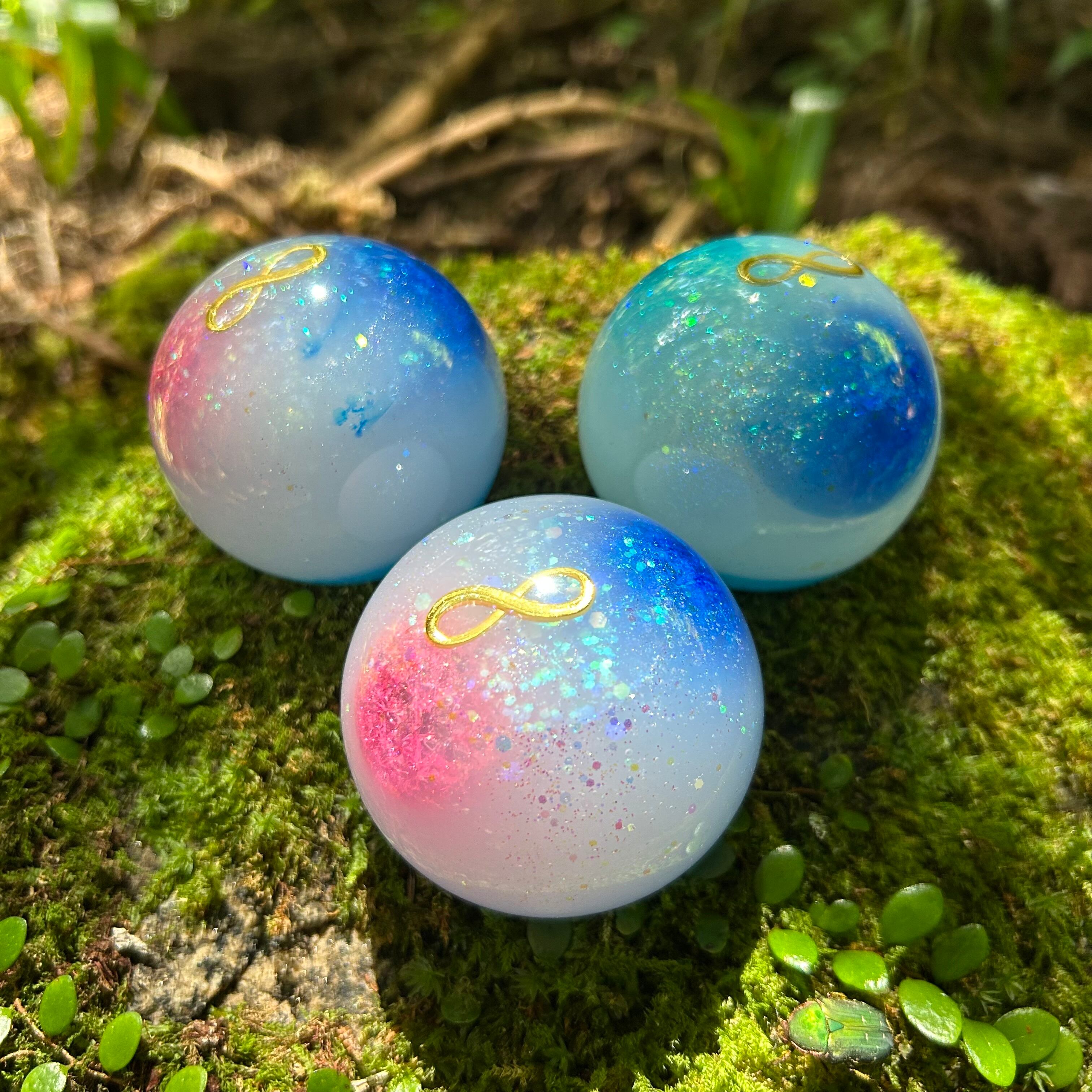 【水白龍】龍の宝玉オルゴナイト(大玉)