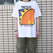 90's THE SUN ST THOMAS souvenir print tee