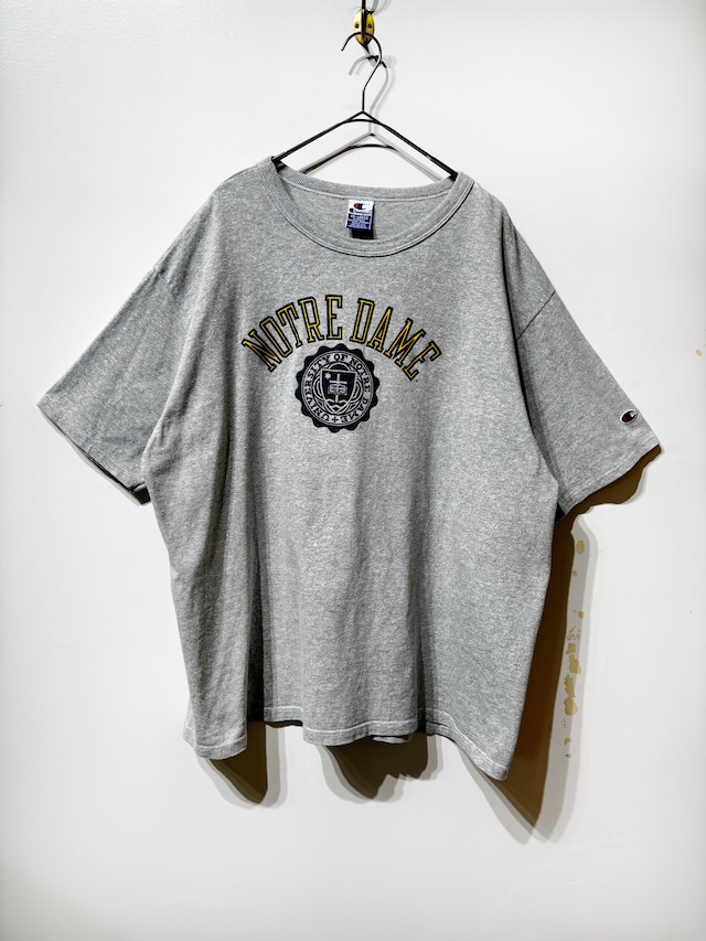 （CS2305）90’s Champion notre dame athletic T-shirt made in USA