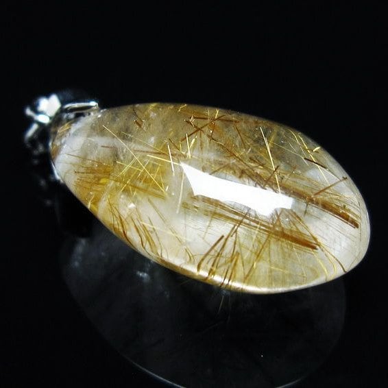 タイチンルチルクォーツ ペンダント ルチルクォーツ ペンダントトップ 一点物 メール便可 [M便 1/20] 112-13296