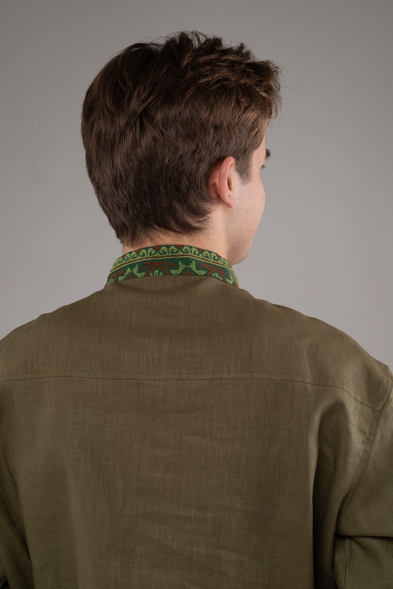 ウクライナ刺繍ヴィシヴァンカ　クロスステッチ手刺繍　Lサイズ　メンズ - 4