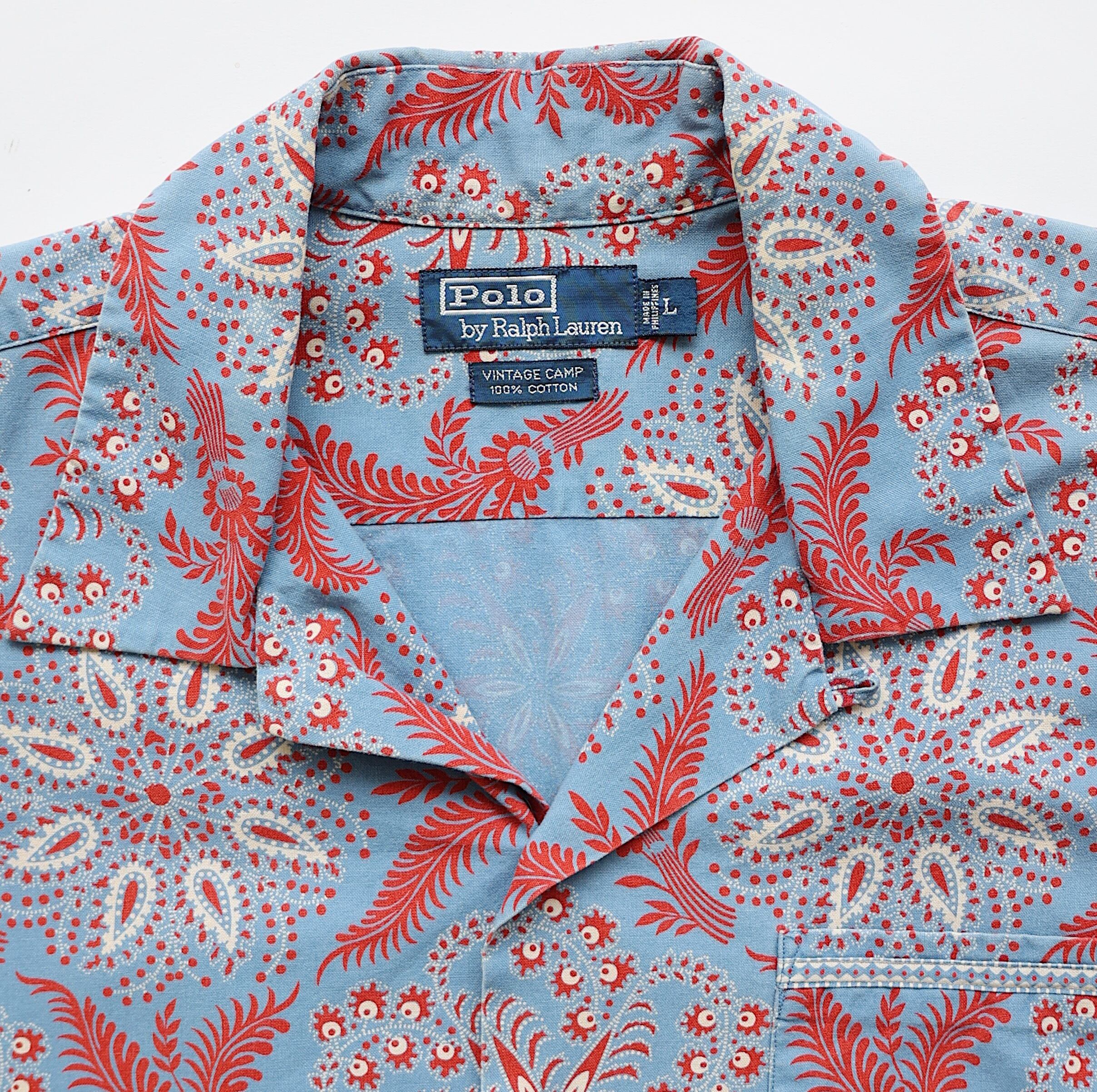 POLO RALPH LAUREN VINTAGE CAMP S/S OPEN COLLAR SHIRT | CLIMB SENDAI 