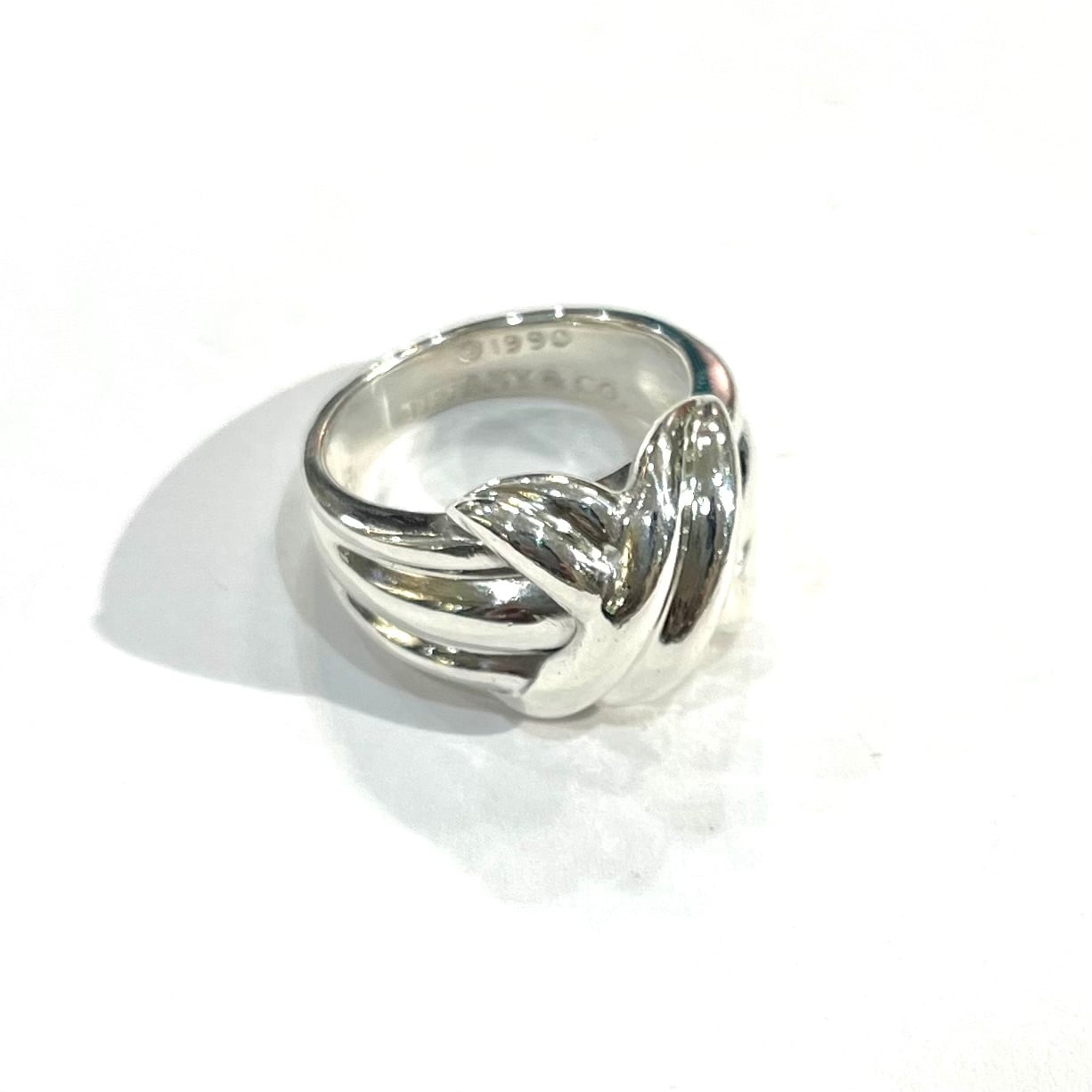 希少【TIFFANY&CO.】【15号】2620 ワイドシグネチャー ワイドリング