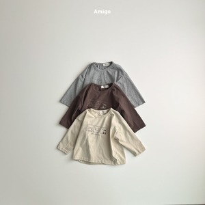 【Amigo】キャットプリントT ベージュ 80~100cm