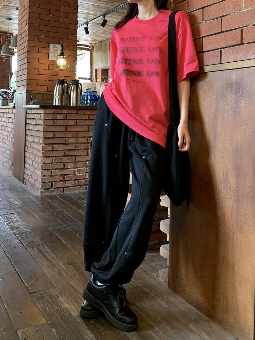スタッズスウェットパンツ-