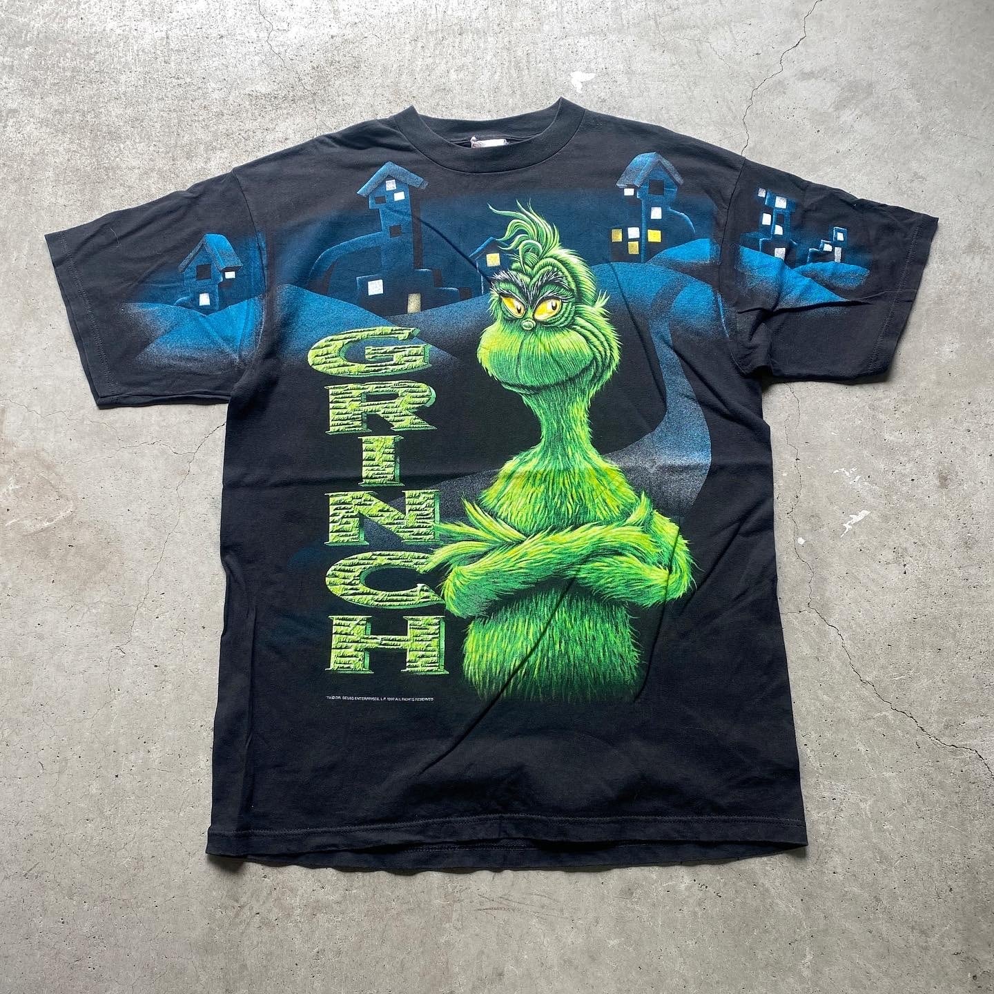 USA製 ビンテージ GRINCH グリンチ トリム リンガー Tシャツ 90s