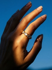 S925 RAINBOW MOON STONE ETERNITY RING
