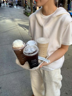 [LIFFEY] erin hooded knit vest