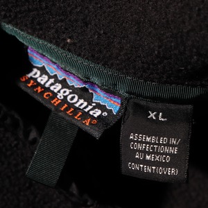 美品 XL 黒 97年製 スナップT Patagonia パタゴニア フリース ブラック synchilla snap-t