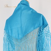 フラメンコ 衣装 シージョ 水色 フレコ フリンジ トライアングル 軽い 薄い 光沢 ダンス パーティ 発表会 装飾 小物 飾り ブルー系 フリンジ付き おしゃれ かわいい イベント 女性用 かわいらしい コスチューム アクセサリー ステージ衣装 ダンス衣装 薄手