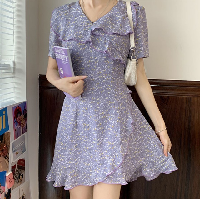 【人気上昇中】　夏新作、花柄好感度アップワンピース　 A0665