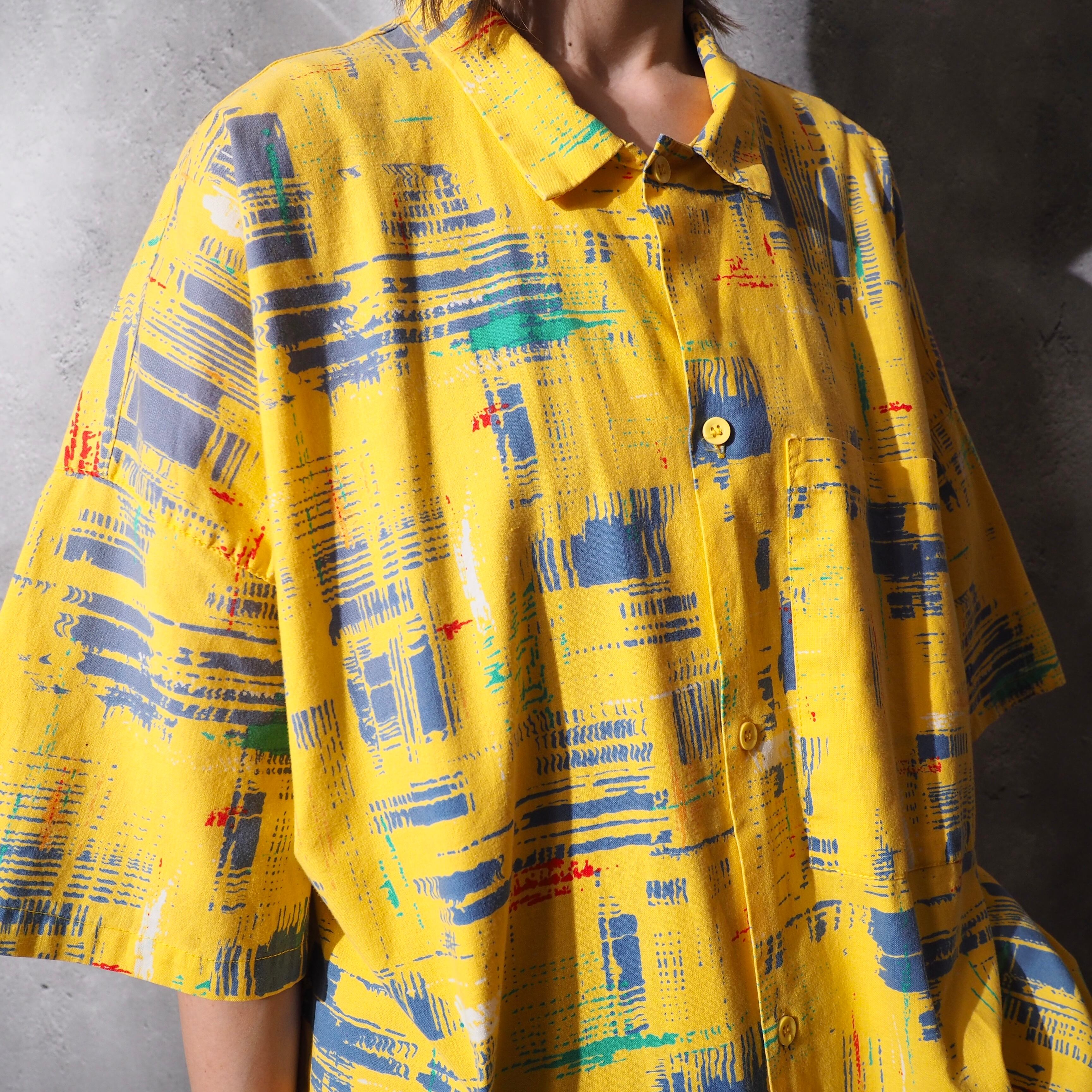 1990s ” Ocean Pacific ” Hilarious good color vintage open collar shirt