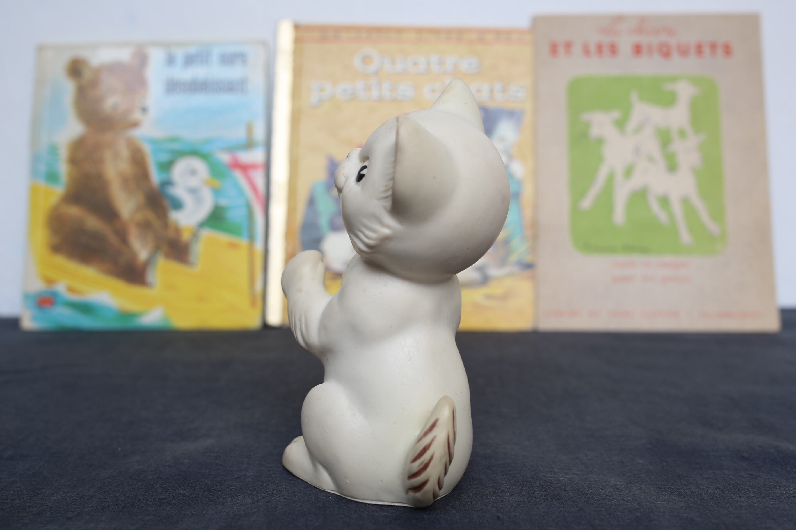 【超希少】1960年代 フランス製 ヴィンテージ ソフビドール 3体セット フランス アンティーク ヴィンテージ ソフビ ラバードール 白ネコ N
